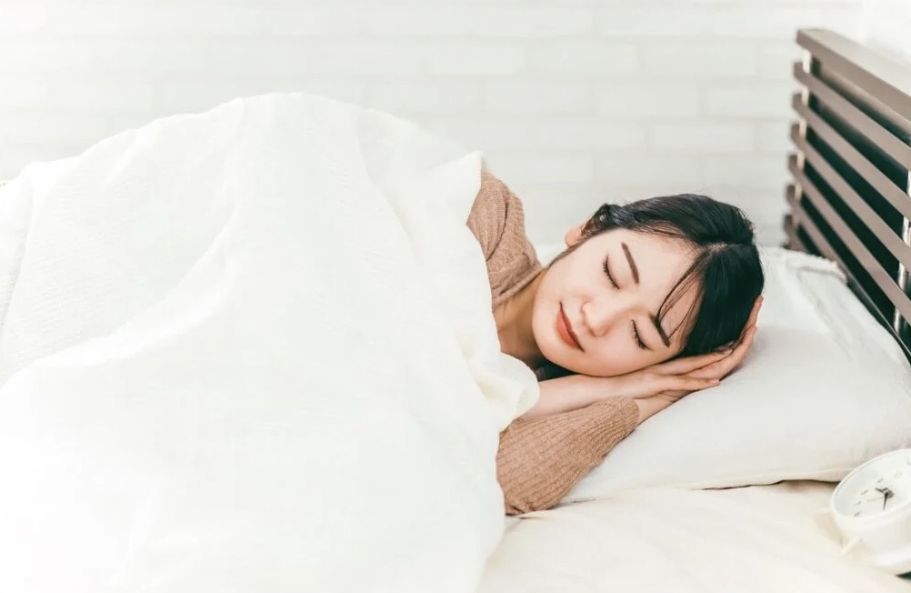 ぐっすり眠れる女性